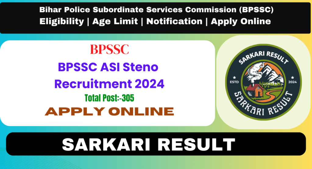 BPSSC ASI Steno Recruitment 2024 Sarkari Result