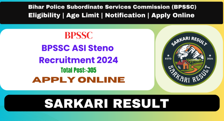 BPSSC ASI Steno Recruitment 2024 Sarkari Result